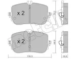 METELLI Piduriklotsi komplekt,  ketaspidur 22-1268-0