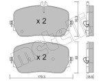 METELLI Комплект тормозных колодок,  дисковый тормоз 22-1272-0