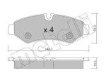 METELLI Piduriklotsi komplekt,  ketaspidur 22-1275-0