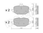 METELLI Piduriklotsi komplekt,  ketaspidur 22-1359-0
