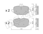 METELLI Piduriklotsi komplekt,  ketaspidur 22-1359-1