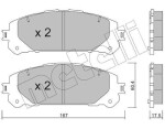 METELLI Piduriklotsi komplekt,  ketaspidur 22-1367-0