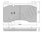 METELLI Комплект тормозных колодок,  дисковый тормоз 22-1391-0