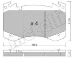 METELLI Комплект тормозных колодок,  дисковый тормоз 22-1392-0