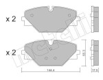 METELLI Piduriklotsi komplekt,  ketaspidur 22-1393-0