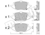 METELLI Комплект тормозных колодок,  дисковый тормоз 22-1397-0