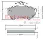 METZGER AUTOTEILE Piduriklotsi komplekt,  ketaspidur 1170095