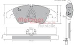 METZGER  Piduriklotsi komplekt,ketaspidur GREENPARTS 1170127