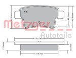 METZGER AUTOTEILE Piduriklotsi komplekt,  ketaspidur 1170264