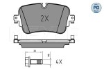 Piduriklotsi komplekt,  ketaspidur MEYLE-PD: Advanced performance and design. 025 223 0717/PD