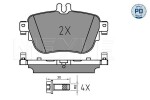 Piduriklotsi komplekt,  ketaspidur MEYLE-PD: Advanced performance and design. 025 224 3716/PD