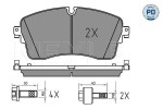 Piduriklotsi komplekt,  ketaspidur MEYLE-PD: Advanced performance and design. 025 224 8517/PD