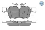Piduriklotsi komplekt,  ketaspidur MEYLE-PD: Advanced performance and design. 025 225 6816/PD