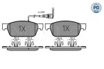 Piduriklotsi komplekt,  ketaspidur MEYLE-PD: Advanced performance and design. 025 246 2318/PD