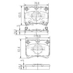 NIPPARTS  Piduriklotsi komplekt,ketaspidur J3603032