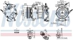 NISSENS Kompressor,  kliimaseade ** FIRST FIT ** 12V 890589