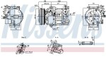 NISSENS Kompressor,  kliimaseade ** FIRST FIT ** 12V 890591