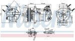 NISSENS Kompressor,  kliimaseade ** FIRST FIT ** 12V 890594