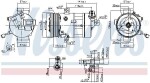 NISSENS Kompressor,  kliimaseade ** FIRST FIT ** 12V 890667