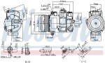 NISSENS Kompressor,  kliimaseade ** FIRST FIT ** 12V 890696