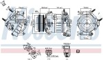 NISSENS Kompressor,  kliimaseade ** FIRST FIT ** 12V 890796