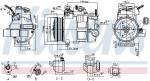 NISSENS Kompressor,  kliimaseade ** FIRST FIT ** 12V 890800