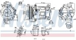 NISSENS Kompressor,  kliimaseade ** FIRST FIT ** 12V 890801