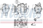 NISSENS Kompressor,  kliimaseade ** FIRST FIT ** 12V 89091