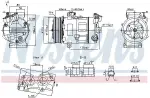 NISSENS Kompressor,  kliimaseade ** FIRST FIT ** 12V 890947