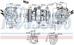 NISSENS Kompressor,  kliimaseade ** FIRST FIT ** 12V 891007