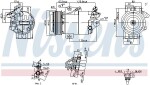 NISSENS Kompressor,  kliimaseade ** FIRST FIT ** 12V 891012