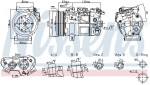 NISSENS Kompressor,  kliimaseade ** FIRST FIT ** 12V 891017