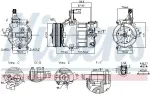 NISSENS Kompressor,  kliimaseade ** FIRST FIT ** 12V 891034