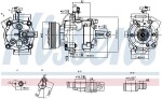 NISSENS Kompressor,  kliimaseade ** FIRST FIT ** 12V 891117