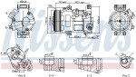 NISSENS Kompressor,  kliimaseade ** FIRST FIT ** 12V 89516
