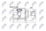 NTY Veovõlli ots (Liigendlaager) NPW-AU-002