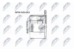 NTY Шарнирный комплект,  приводной вал NPW-MS-043