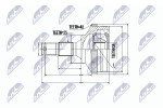 NTY Veovõlli ots (Liigendlaager) NPZ-PE-027