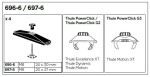 Katuseboksi tarvik THULE T-soone adapter 20mm PowerClick/G2/G3, kompl.
