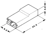 Isolaator 1-klemmile, 6,3mm, sisem.