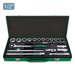 24PCS 1/2" DR. Socket Set - Satin