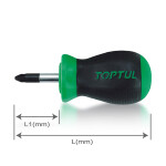 Täppiskruvikeeraja lühike PZ1 pikkus 25mm Toptul