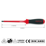 TOPTUL Lapik kruvikeeraja SL5.5mm, kruvikeeraja osa pikkus: 125mm, kogupikkus: 240mm, isoleeritud