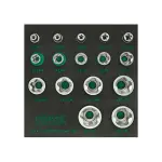 Zestaw nasadek 16 шт., gniazdo / napęd: 1/2; 1/4; 3/8",, profil: TORX PLUS, rozmiar TORX / E-TORX: 10EPR, 11EPR, 12EPR, 14EPR, 16EPR, 18EPR, 20EPR, 22EPR, 24EPR, 26EPR, 28EPR, 30EPR, 32EPR, 6EPR, 7EP