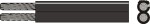 2X1,5mm 50m PUNANE/MUST -RT