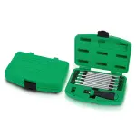 TOPTUL komplekt kruvikeerajad vahetatavad, kogus: 11, plastikkohvris, TORX, PHILIPS, pozi, HEX.