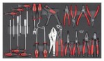 Komplekt tööriistakäru jaoks tööriistakomplekt, 21 tk, sisealuse mõõt: 750x435 mm