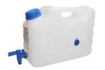 Белая емкость для воды объемом 10 л (сертифицирована для пищевых продуктов) с краном.