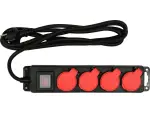 Pikendusjuhe maandusega 4 pesa IP 44, 3m 1,5mm2