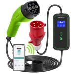 Qoltec mobiilne elektriauto laadija reguleeritava 2 in 1 Type2 pistik, Faaside arv 1, 230V, 7kW, 32A